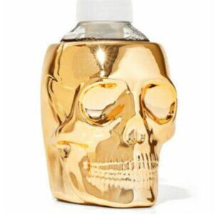 New Bath Body Works Gold Skull Soap Bottle Holder Golden